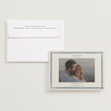 "Gingham Border" - Save the Dates in Indigo by Hannah Bowman - Save the Date with Envelope