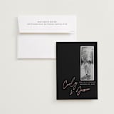 "Album Cover" - Save the Dates in Noir by Merian - Save the Date with Envelope