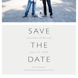 "Modern Date" - Save the Dates in Storm by Waldo Press - Detail