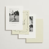 "Vintage Lovers" - Save the Dates in Champagne by Helena Vitto - Back of Card Options