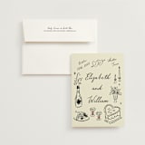 "Vintage Lovers" - Save the Dates in Champagne by Helena Vitto - Save the Date with Envelope