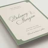 "classic bold border" - Save the Dates in Olive by Cass Loh - Detail