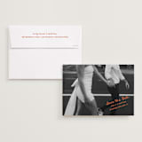"Imprint" - Save the Dates in Tangerine by Jelena Vuletic - Save the Date with Envelope