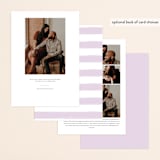 "Curated" - Save the Dates in Amethyst by Ashley Rosenbaum - Back of Card Options