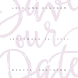 "Curated" - Save the Dates in Amethyst by Ashley Rosenbaum - Detail