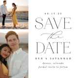 "Simple Romance" - Save the Dates in Pearl by Brooke Chandler - Detail