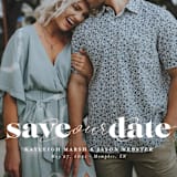 "Swoon" - Save the Dates in Vanilla by Lea Delaveris - Detail
