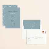 "Fireflies" - Save the Dates in Cornflower by Paige Rothhaar - Assembled