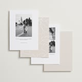 "Arched Type" - Save the Dates in Onyx by Erica Krystek - Back of Card Options