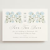 "Hydrangea Hedge" - Save the Dates in Nantucket by Susan Zinader - Front