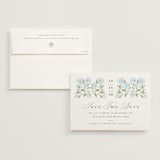 "Hydrangea Hedge" - Save the Dates in Nantucket by Susan Zinader - Save the Date with Envelope
