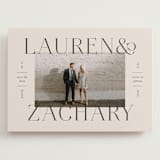 "Name Frame" - Save the Dates in Bone by Sandra Picco Design - Front