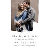 "Painterly" - Save the Dates in Obsidian by Shannon Chen of Four Wet Feet Studio - Detail