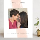 "Single Swath" - Save the Dates in Blush by Angela Marzuki - Front