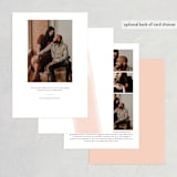 "Single Swath" - Save the Dates in Blush by Angela Marzuki - Back of Card Options