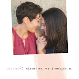 "Single Swath" - Save the Dates in Blush by Angela Marzuki - Detail