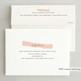 "Single Swath" - Save the Dates in Blush by Angela Marzuki - FREE Recipient Addressing