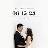 "Classic Date" - Save the Dates in Charcoal by Shirley Lin Schneider - Detail