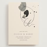 "Moon Song" - Save the Dates in Charcoal by Chelsea Petaja - Front