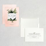 "Botanical Name Plate" - Save the Dates in Blush by Shiny Penny Studio - Assembled