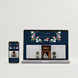 "A Garden Tea Party" - Save the Dates in Evening by Elly - FREE Wedding Website