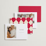 "Pair of Hearts from Disney's Alice In Wonderland" - Save the Dates in Ruby by Baumbirdy - Back of Card Options
