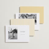 "Curved Frame" - Save the Dates in Citrine by Emily Betts - Back of Card Options