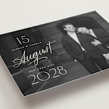 "The Date is Set" - Save the Dates in Ivory by Oscar and Emma - Karly Depew - Detail