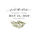 "Olive Branch" - Save the Dates in Olive by Wildfield Paper Co - Detail