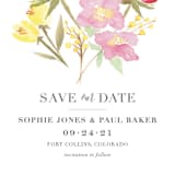 "Floral Bouquet" - Save the Dates in Petal by Laura Bolter - Detail