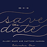 "Modern Metal" - Save the Dates in Navy by Alaina Cherup - Detail