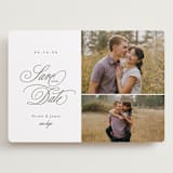 "Classic Script" - Save the Dates in Stone by Brianne Larsen - Front