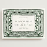 "Block Print Frame" - Save the Dates in Fern by Katharine Watson - Front