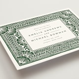 "Block Print Frame" - Save the Dates in Fern by Katharine Watson - Detail