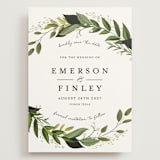 "Vines of Green" - Save the Dates in Fern by Susan Moyal - Front