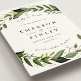 "Vines of Green" - Save the Dates in Fern by Susan Moyal - Detail