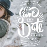"Marker Letters" - Save the Dates in Pearl by Shiny Penny Studio - Detail