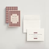"Block Print Tile" - Save the Dates in Terracotta by Katharine Watson - Assembled