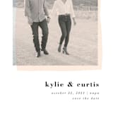 "rose-colored glasses" - Save the Dates in Rose by Sarah Curry - Detail