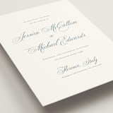 "Empire" - Save the Dates in Dusty Blue by Jennifer Postorino - Detail