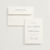 "Empire" - Save the Dates in Dusty Blue by Jennifer Postorino - Save the Date with Envelope