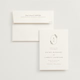 "Soft Sprigs" - Save the Dates in Champagne by Jennifer Postorino - Save the Date with Envelope