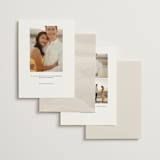 "Corner" - Save the Dates in Linen by Kelly Schmidt - Back of Card Options