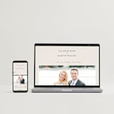 "Corner" - Save the Dates in Linen by Kelly Schmidt - FREE Wedding Website