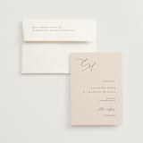 "Corner" - Save the Dates in Linen by Kelly Schmidt - Save the Date with Envelope