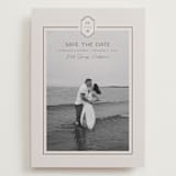 "Modern Monogram" - Save the Dates in Dove by Rachelle Clarke - Front
