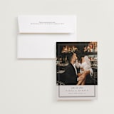 "Shimmer" - Save the Dates in Linen by Nicole Walsh - Save the Date with Envelope