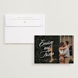 "Sentimental Script" - Save the Dates in Cotton by Susan Zinader - Save the Date with Envelope