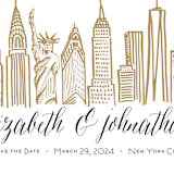 "Skyline - New York City" - Save the Dates in Gold Coast by Abby Munn - Detail