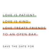 "Love is..." - Save the Dates in Sobert by Hudson meet Rose - Detail